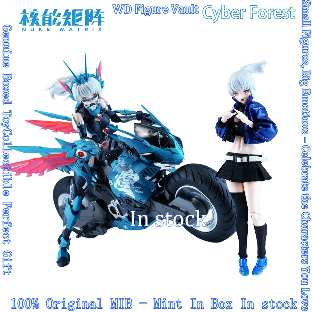 In Stock Nuclear Matrix Cyber Forest Hurricane Locust Ye Fengchan Double Body Mecha Girl Montagemodell Sammlerstück