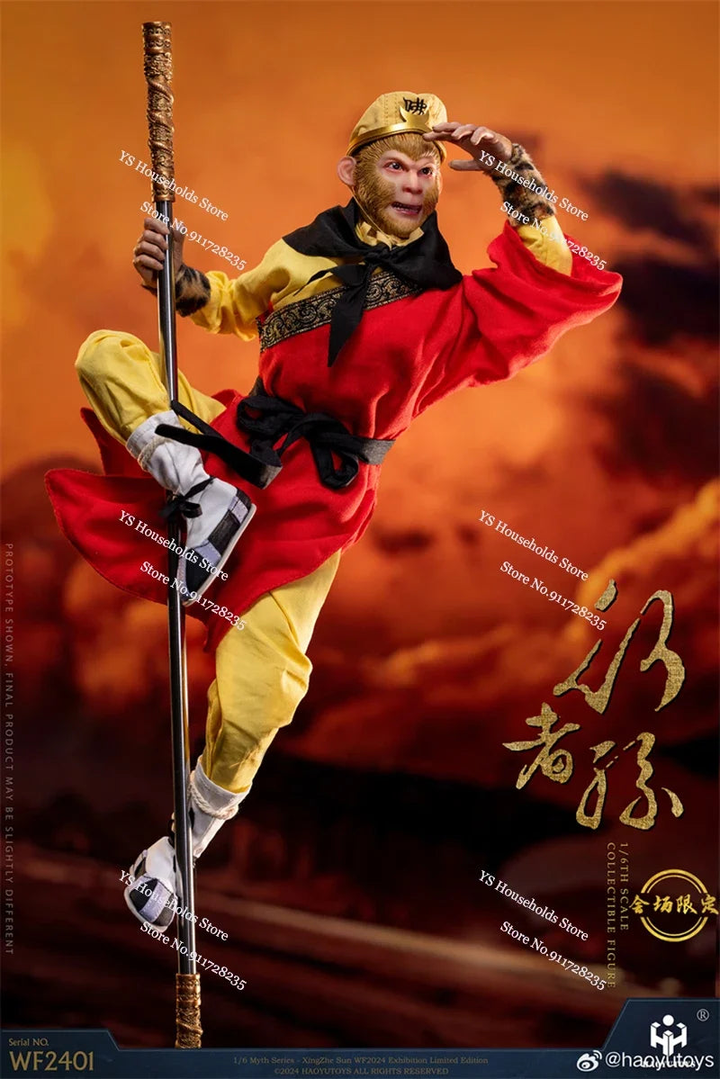 HAOYUTOYS WF2401 Limited Version 1/6 Collectible Sun Wukong Cloth Action Figure Myth The West to the Journey Monkey King Doll