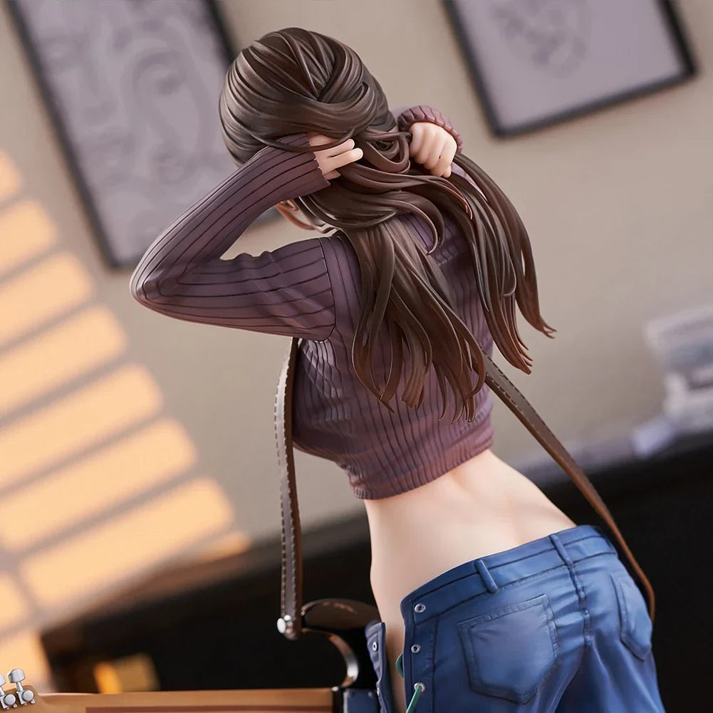 22CM Guitar MeiMei Cool Cowboy Music Girl Doll Collection Standing Action Figure Anime Figure Toy Game Collectible Model Gifts