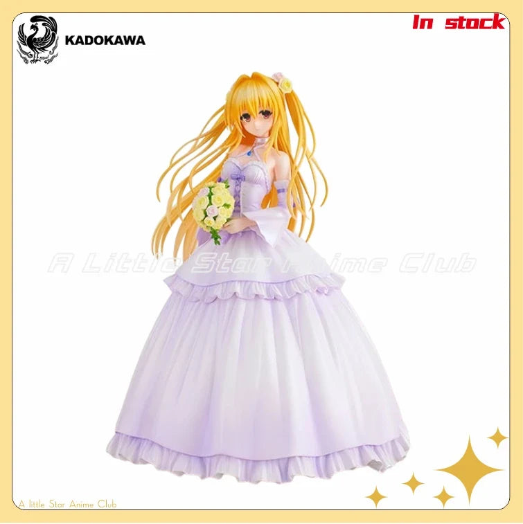 Original KADOKAWA CAworks To Love-Ru Darkness Golden Darkness Wedding Dress Animation Figures Model Toys