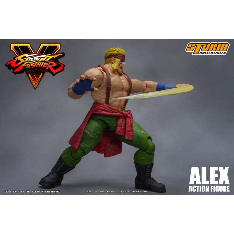 Storm Toys Original 1/12 Street Fighter 5 Alex ALEX Three Head Carving Game Mobile Doll Model Handmade Toy Gift Collection