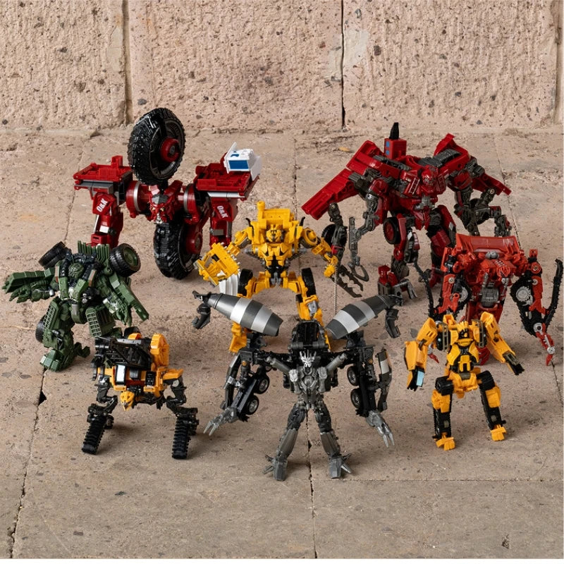 H6001-8B Anime Devastator Transformation Toys TAIBA BMB 8 IN 1 Action Figure Model KO GT Truck Crane Robot Car Kids Boy Gift