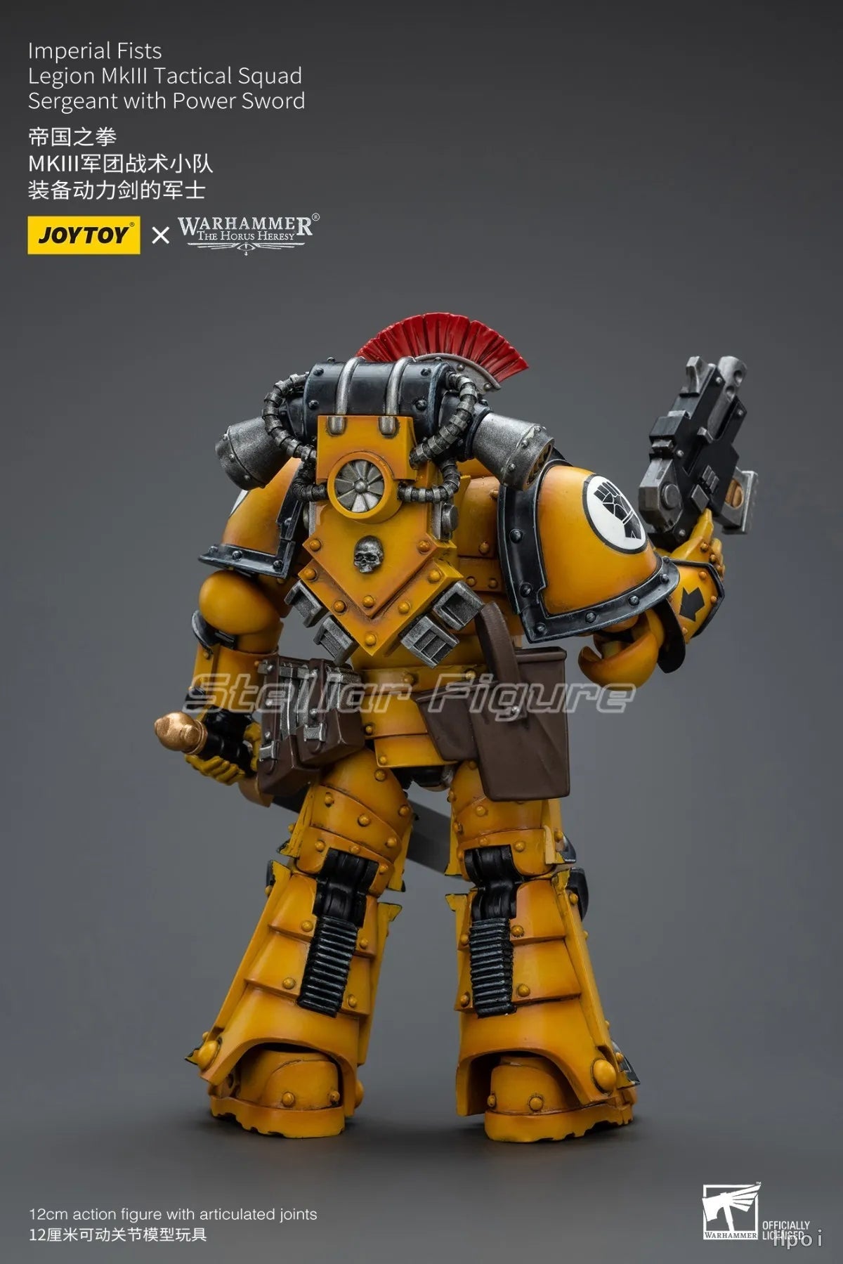 【SF】JOYTOY 1/18 Action Figure Imperial FistsLegion Mklll Breacher SquadSergeant with Thunder Hammer Model Toys Gifts Collection