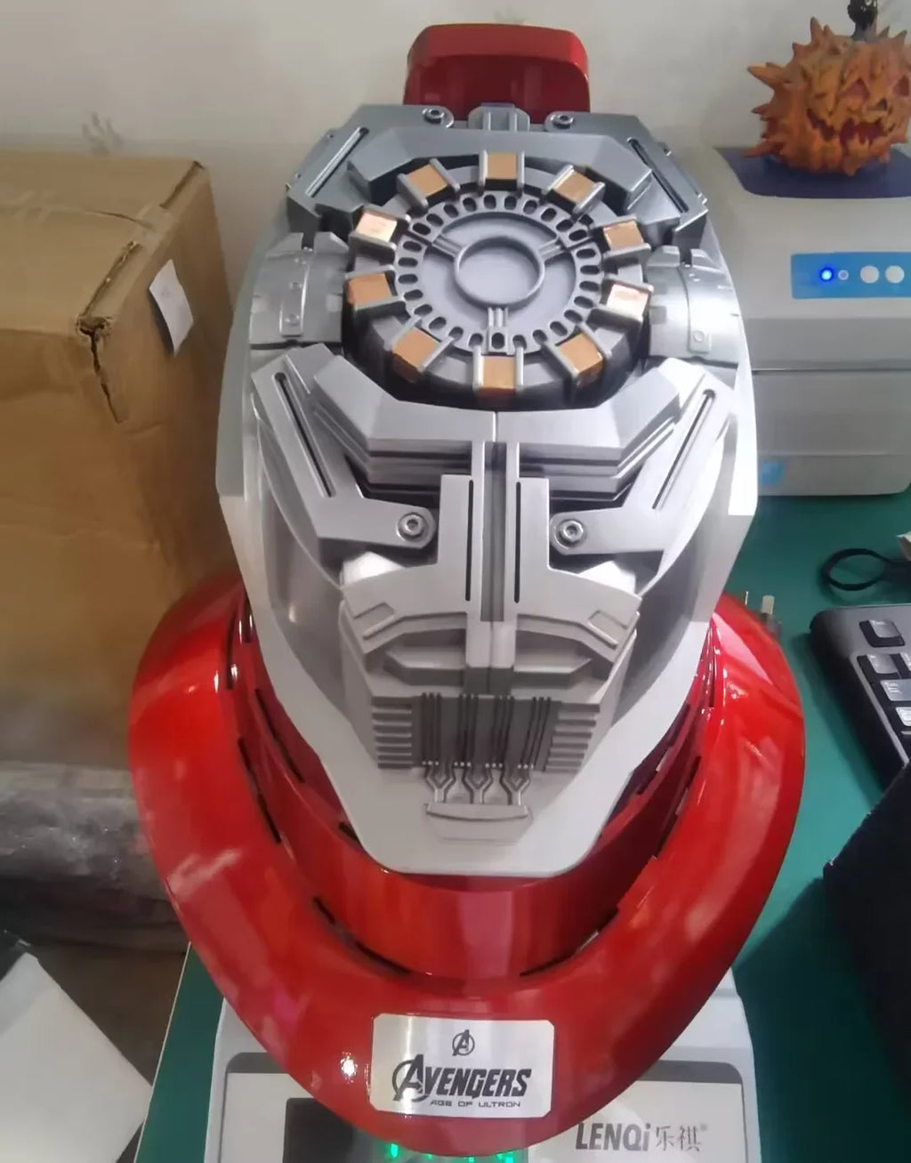 Marvel 1/1 Iron Man Autoking MK5 MK50 Helmet Remote Voice Control Ironman Automatic Helmet Mask With Led Light Figure Boys Gifts