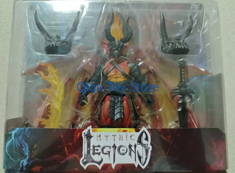 in stock Four Knights Mythical Legion 7-inch movable doll model flame demon wings demon