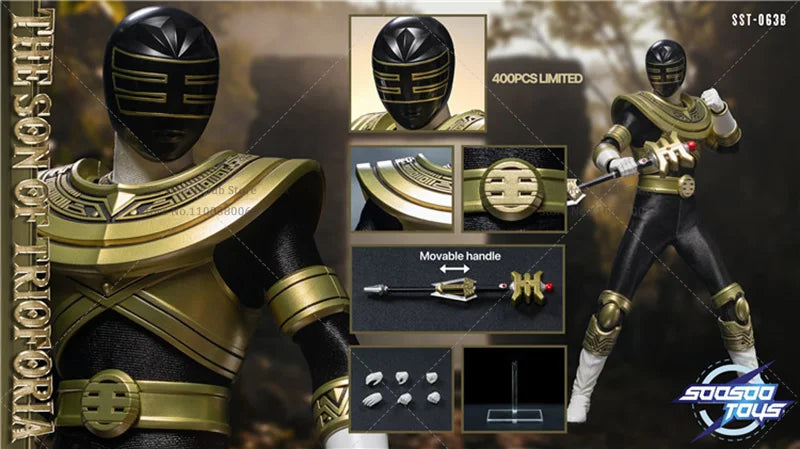 In Stock Soosootoys SST-063B 1/6 Scale Chouriki Sentai Ohranger Gold Warrior 12-inch Full Set Action Figure Male Soldier Toys
