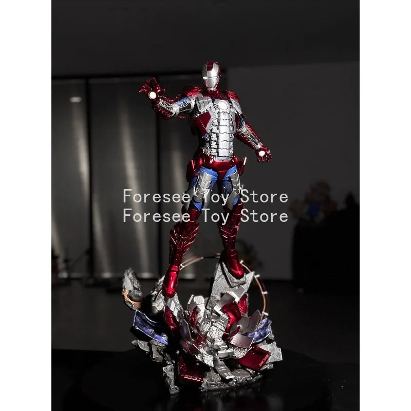 New 66cm Iron Man MK5 Figure The Avengers Surroundings Figure Light-up Collection Desktop Ornament Decorations Gift for Children