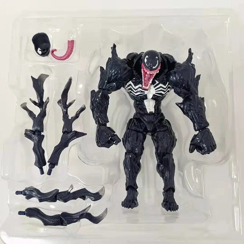 Revoltech Yamaguchi Figures Black Panther Action Figure Deadpool Venom Model King of Wakanda Black Panther T Challa Toys
