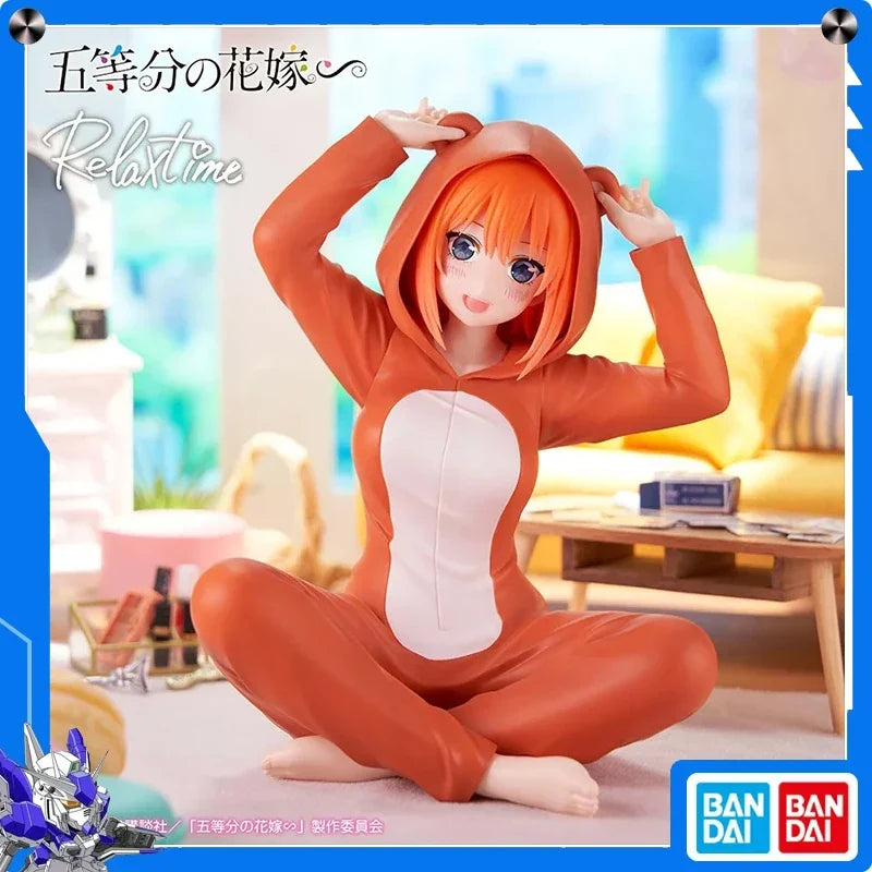 BANDAI The Quintessential Quintuplets Nakano Yotsuba Action Figures Model Relax Time BANPRESTO Amusement Figures Toys Original
