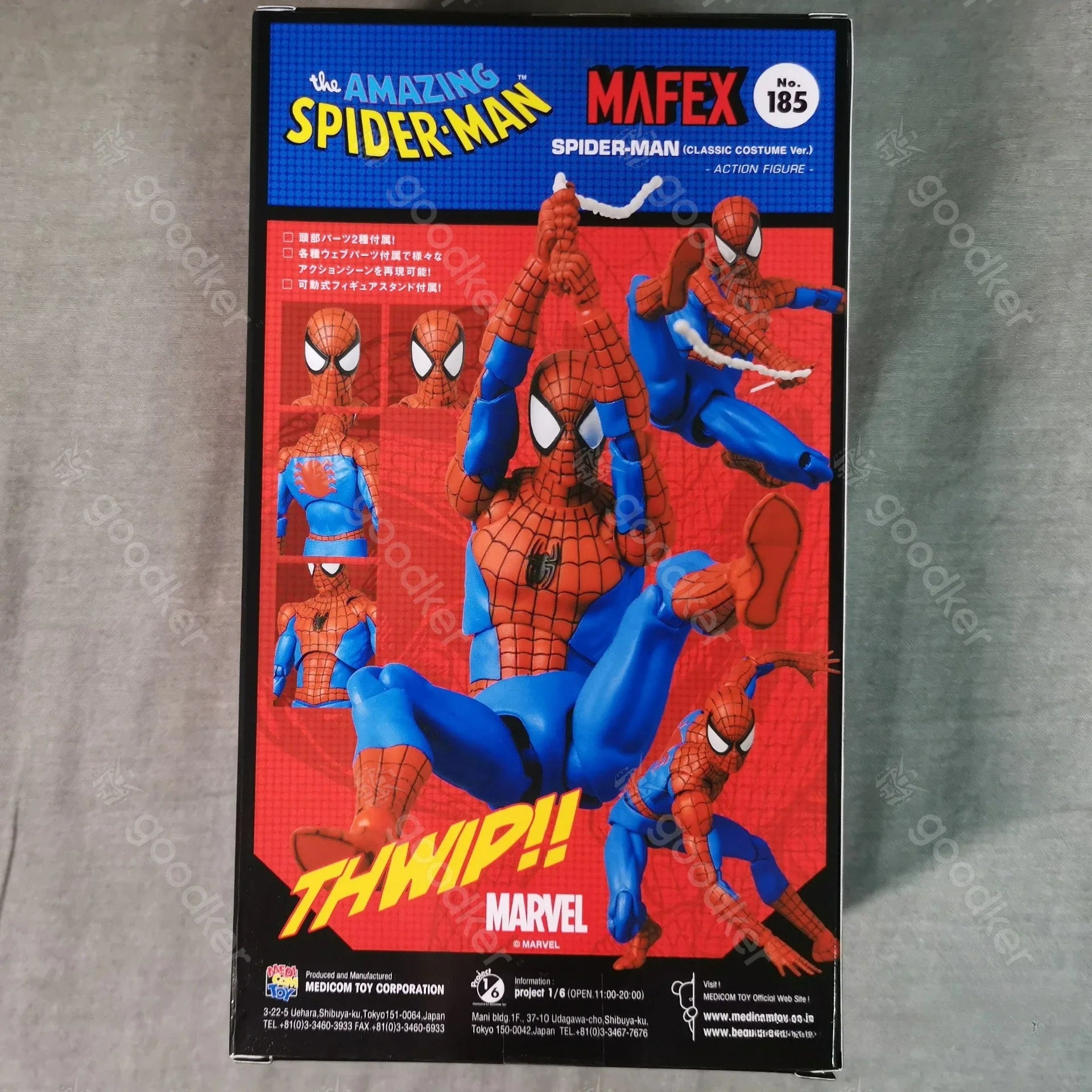 Classic Spider-Man Comics 6-inch Moving Figures Red and Blue Suit  Medicom MAFEX No. 185 in Stock