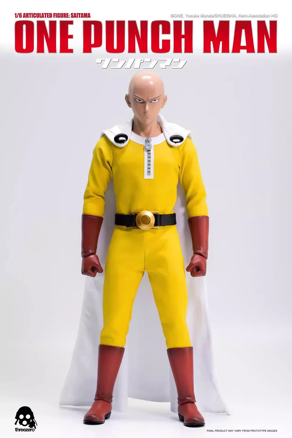 ThreeZero 3Z0026 1/6 One Punch Man Saitama‌‌ Bald Cape Man Action Figure Model Toys 12-inch Collection Scenery Ornaments Gift
