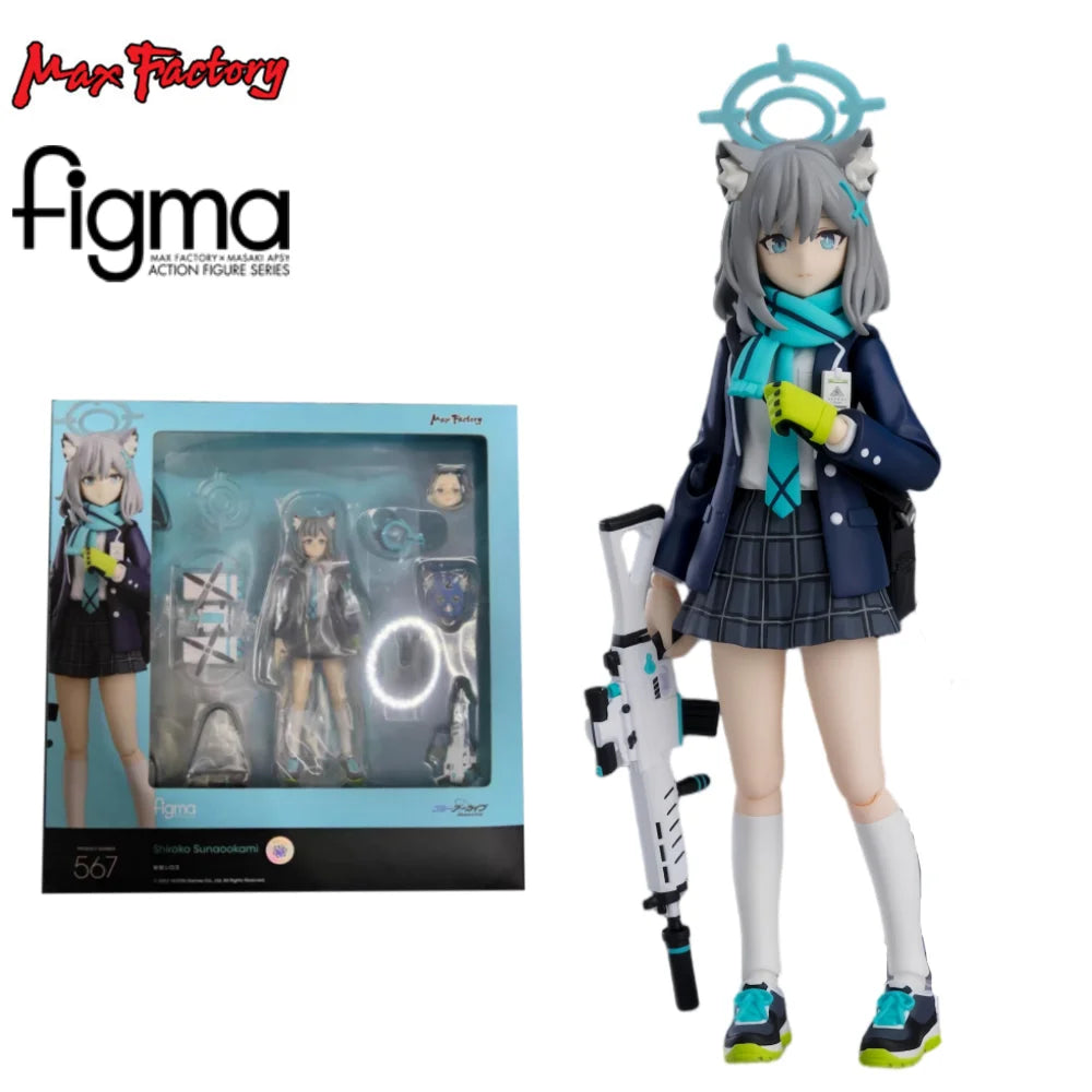 Max Factory Figma Blue Archive Shiroko/Kazusa/Yuuka/Mika/Shiroko Cycling DX Edition Anime Action Figure Model Kit Gift for Fans