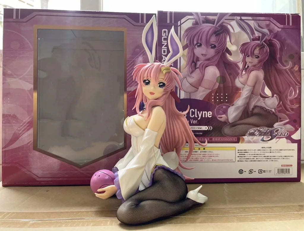 29cm Freeing Mobile Suit Lacus Clyne Bunny Girl B-Style Scale Anime Beautiful Girl Statue Pvc Action Figure Model Toy Doll Gift