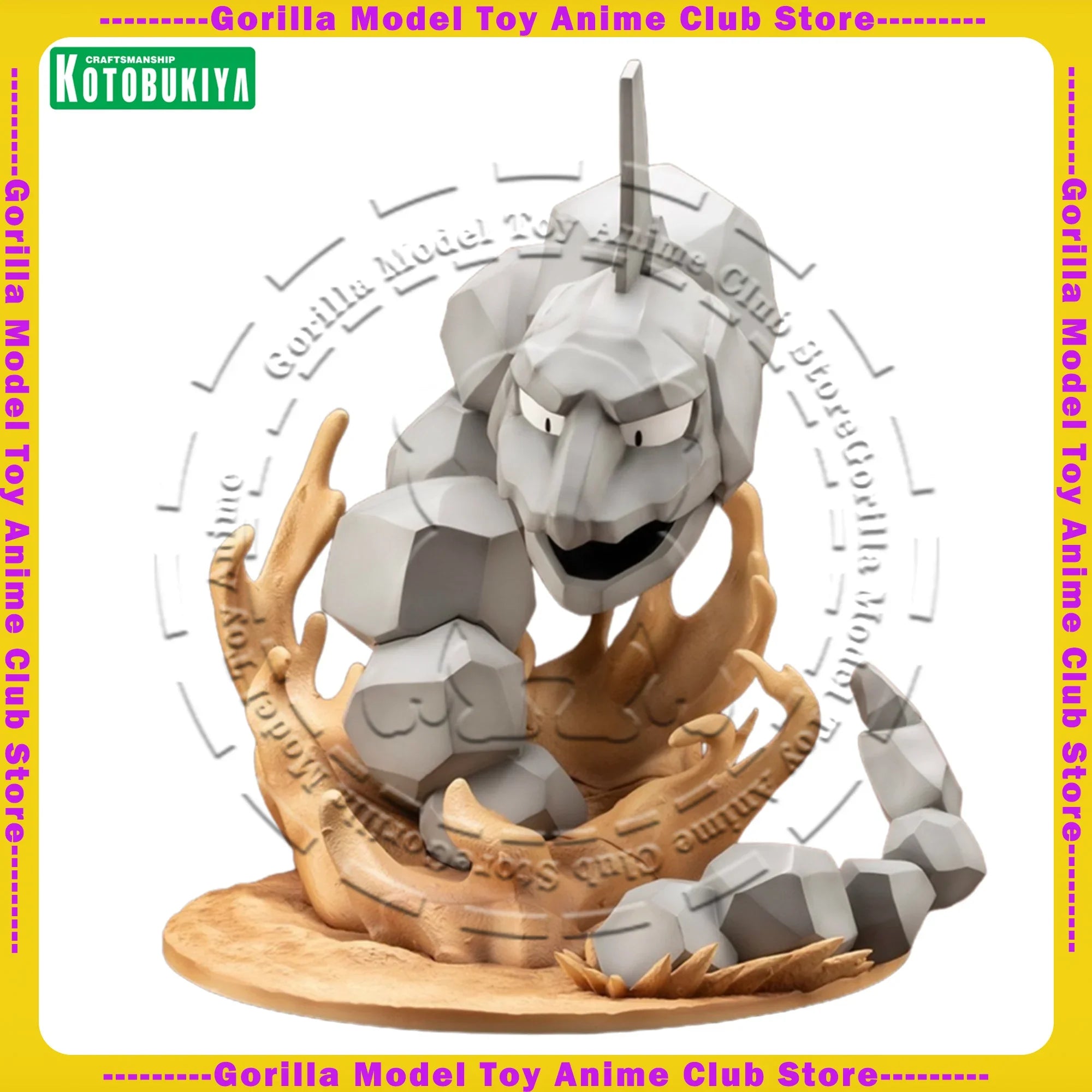 In Stock Original Genuine KOTOBUKIYA ARTFX J Pokémon Pikachu & Onix Statue 285mm Large Scale Figure Anime Collectible Model Gift