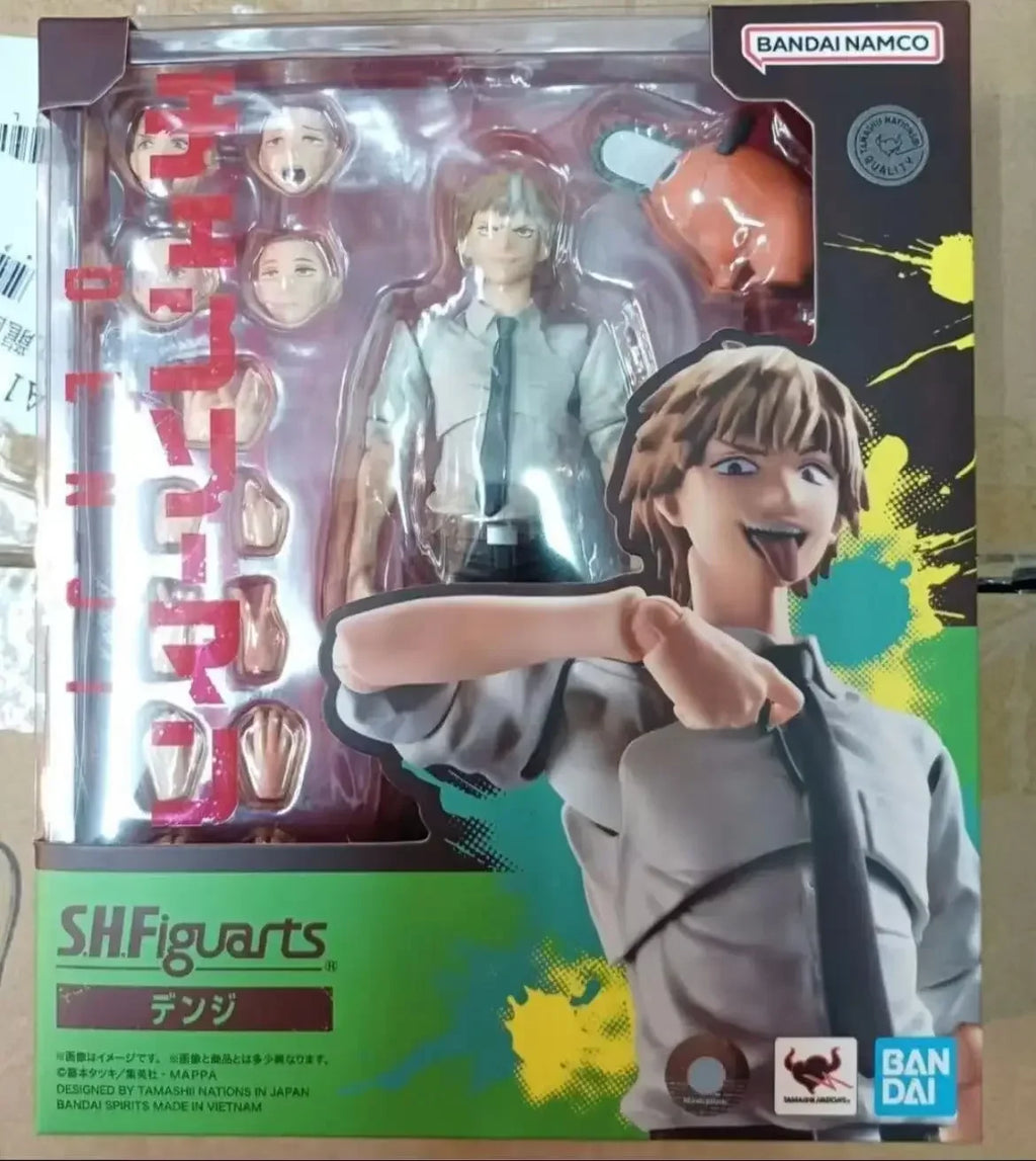 In Stock Bandai S.H.Figuarts SHF Denji Pochita Normality Ordinary Costume Anime Action Figure Toy Gift Model Collecting Hobby