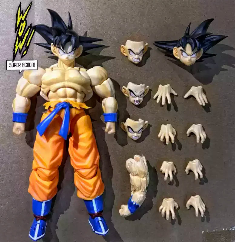 Wow Super Mobile First Duel Son Goku Kaiouken Fist Empty 1/12  Anime Figure Shf Doll Dragon Ball Model Garage Kit Toy Doll Gifts