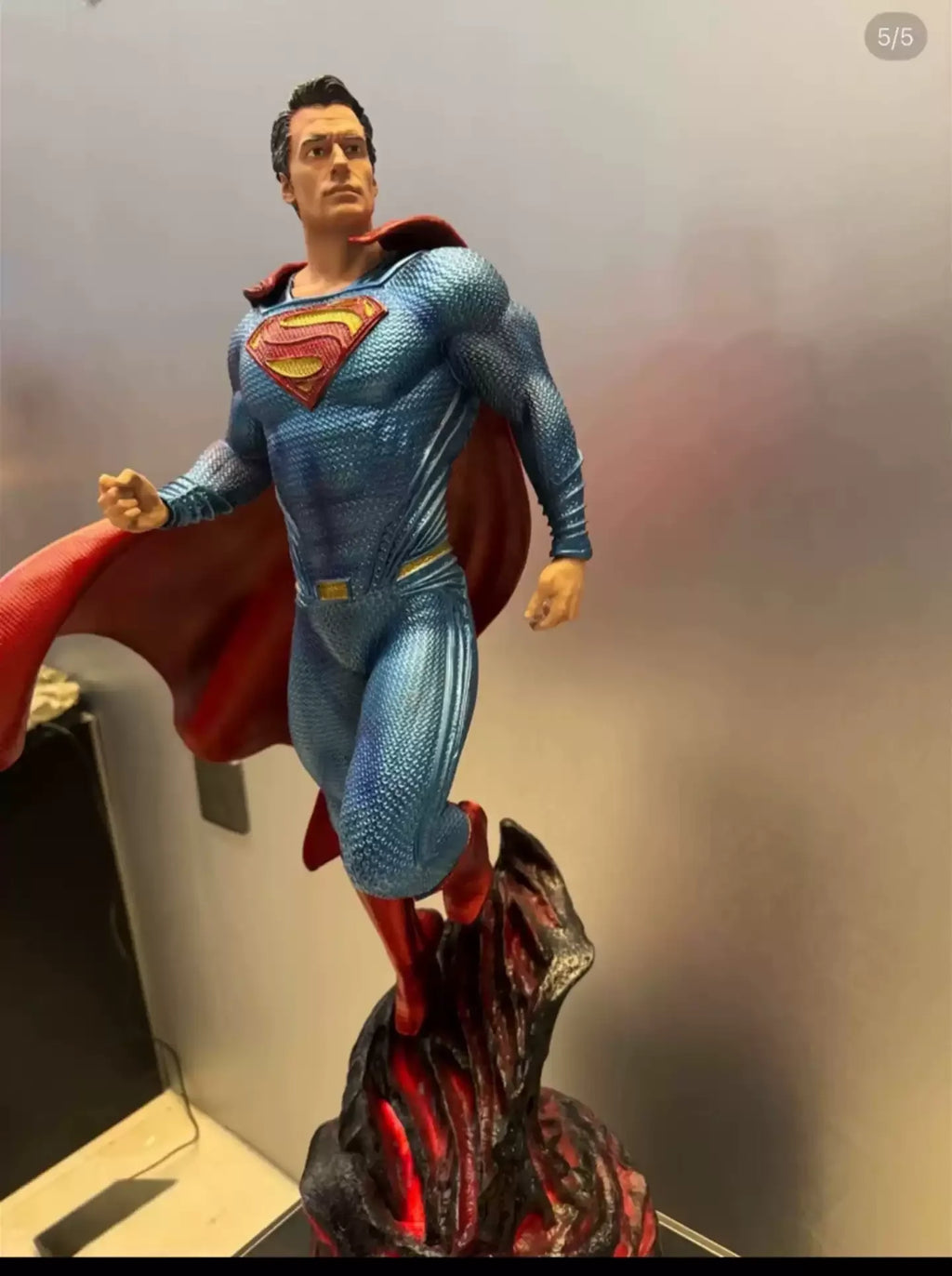 70cm Justice League Figure Superman Extremely Large Standing Posture  Light-Up Anime Model Collection Desktop Ornament  Best Toy