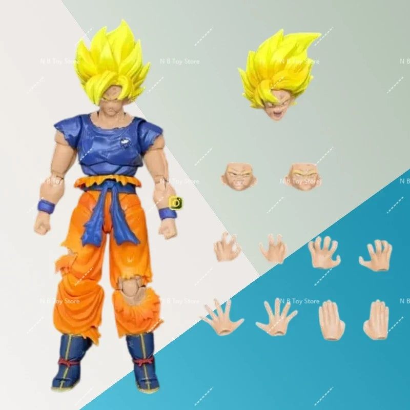 Demoniacal Fit Dragon Ball Z Anime 1/12 Son Goku Furious Awakening Posable Action Figure Collectible Statue Model Gift Toy