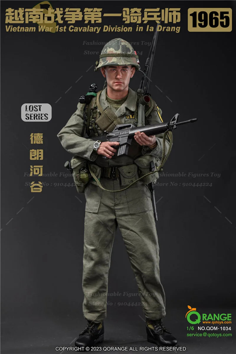QORANGE QOM-1034 1/6 Men Soldier Vietnam War US 1st Cavalry Division the Delang Valley 1965 Full Set 12" Collection Model Toys