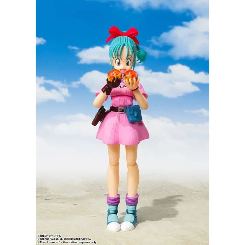 Bandai S.H.Figuarts Dragon Ball Model Kit Genuine SHF Bulma Adventure Begins Anime Action Figure for Kids Toys Christmas Gifts