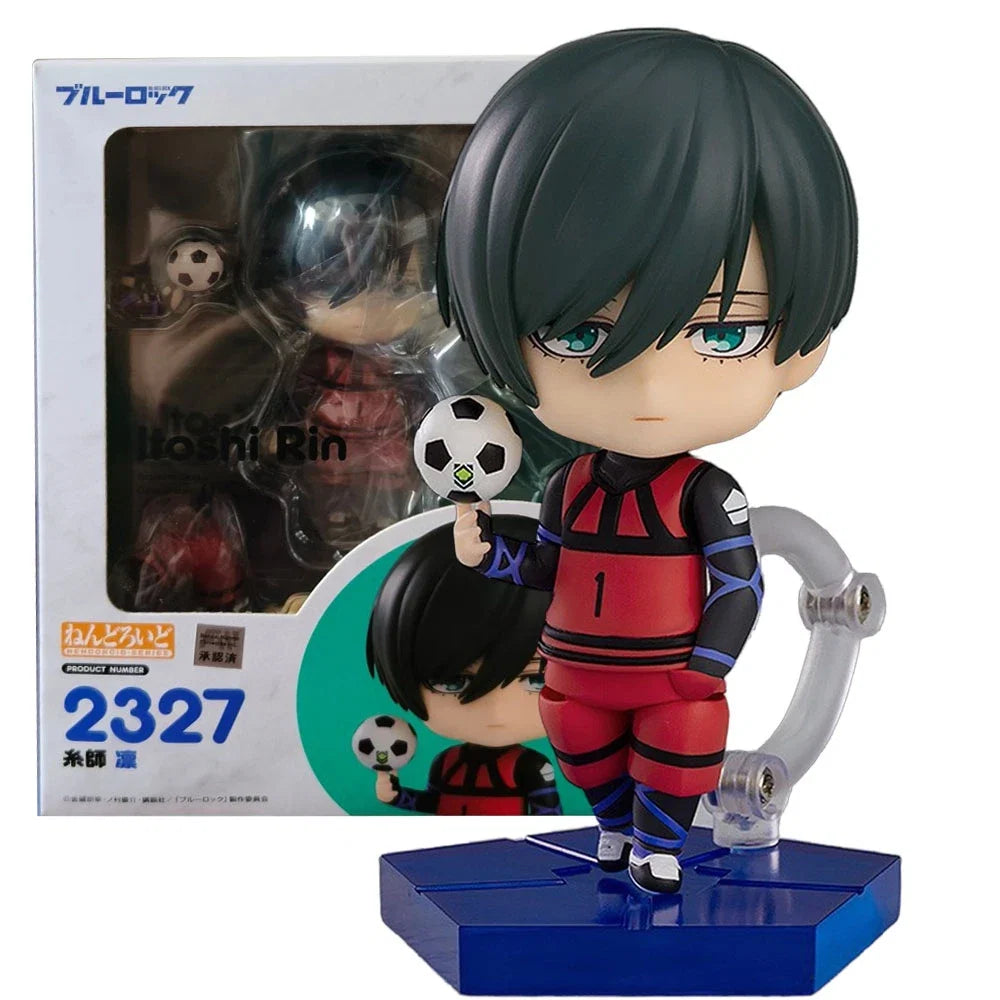 10cm BLUE LOCK Anime Rin Itoshi Figure Nagi Seish Q Version Action Statue Chigiri Hyoma Collection Ornaments Model Gift Toys pvc