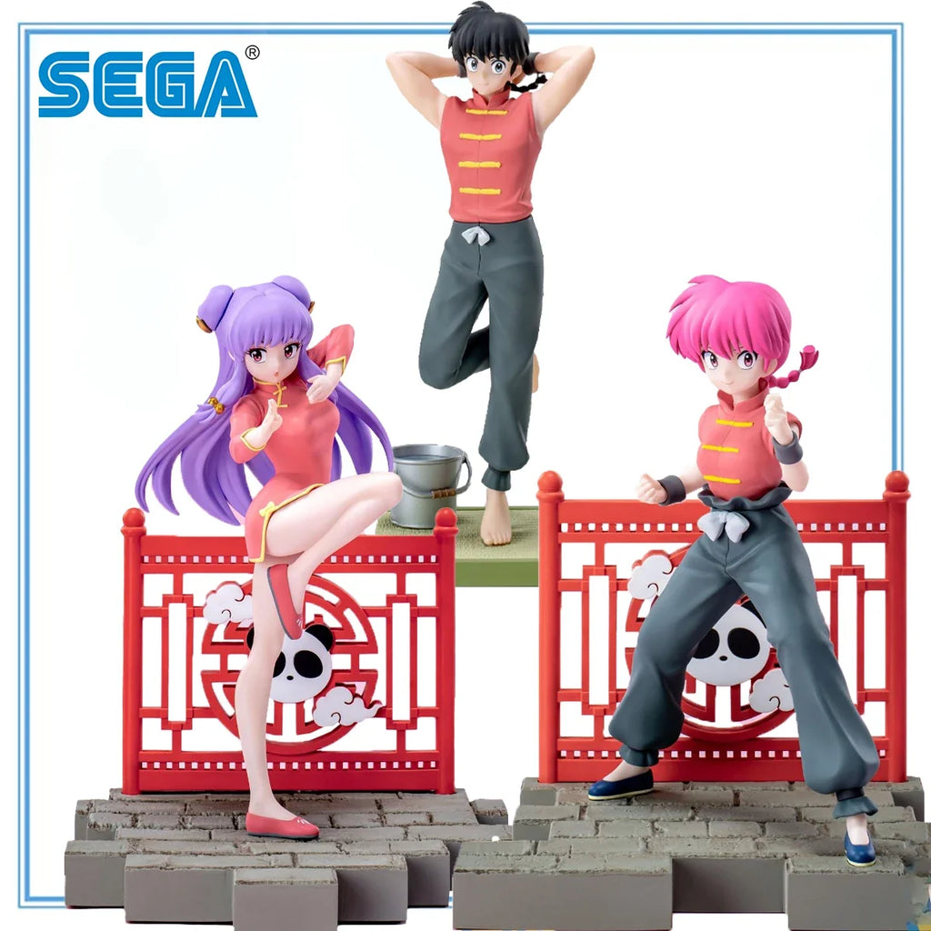 100% Original SEGA Luminasta Ranma Nibun-no-Ichi Saotome Ranma Shampoo Model Toys Collection Series Anime Figure