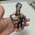 Arcane Jinx Funny Doll Anime Vi Ekko Movable Toy Shapeshift Figure Cartoon Multi-Jointed Mannequin Model Statue Ornaments Gift