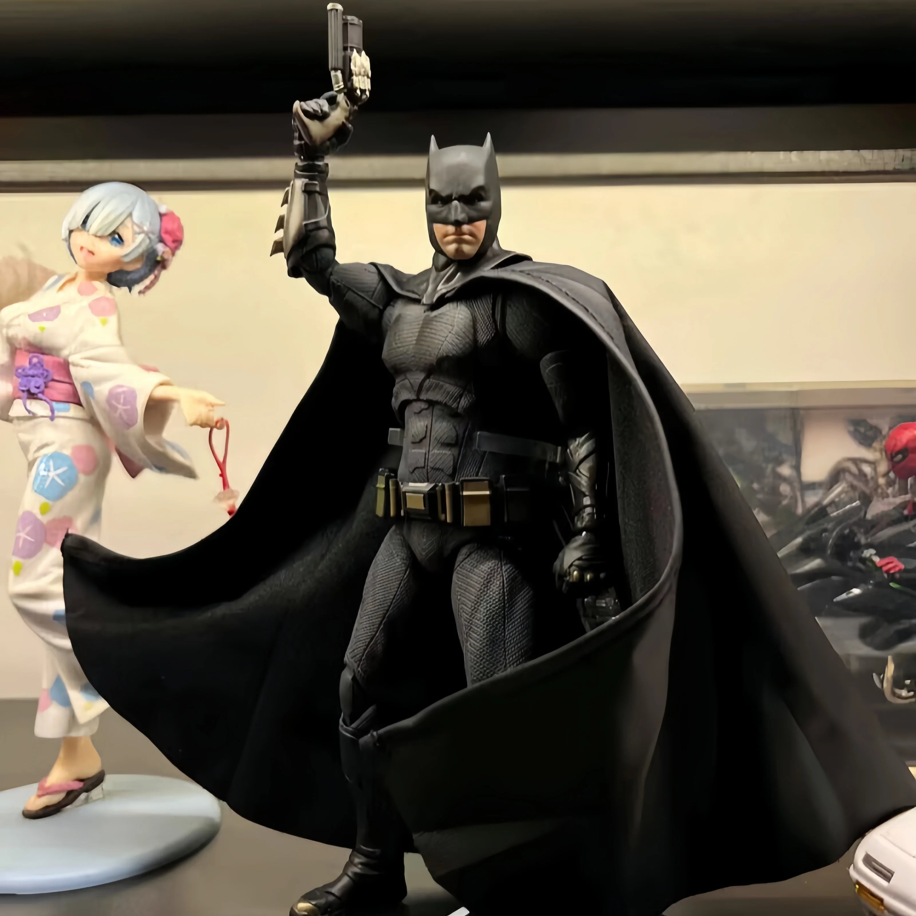 Original Fondjoy Batman Light Armored Figure 1/9 Dc Justice League The Dark Knight Figures Detective Comics Collectible Figures