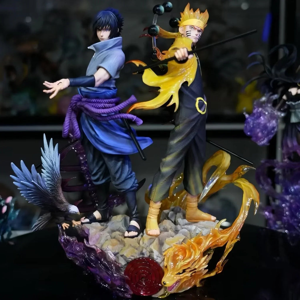 New Model Hypoxia Uzumaki Naruto Uchiha Sasuke Ninja GK Peripheral Ornaments Trendy Play Birthday Gift Anime Figure Model Doll