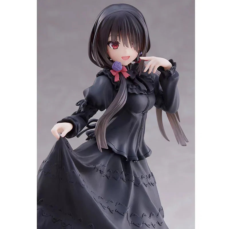 20cm Date A Live Anime Figure Black Dress Casual Wear Kurumi Tokisaki PVC Action Figure Car Decoration Collection Model Toy Gift