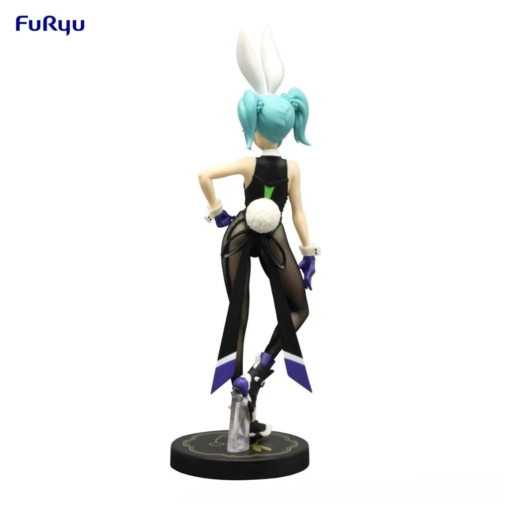 In Stock FuRyu Original Genuine  Piapro Characters Hatsune Miku BiCute Bunnies Figure Street Violet Color Ver. 30cm Model Toys