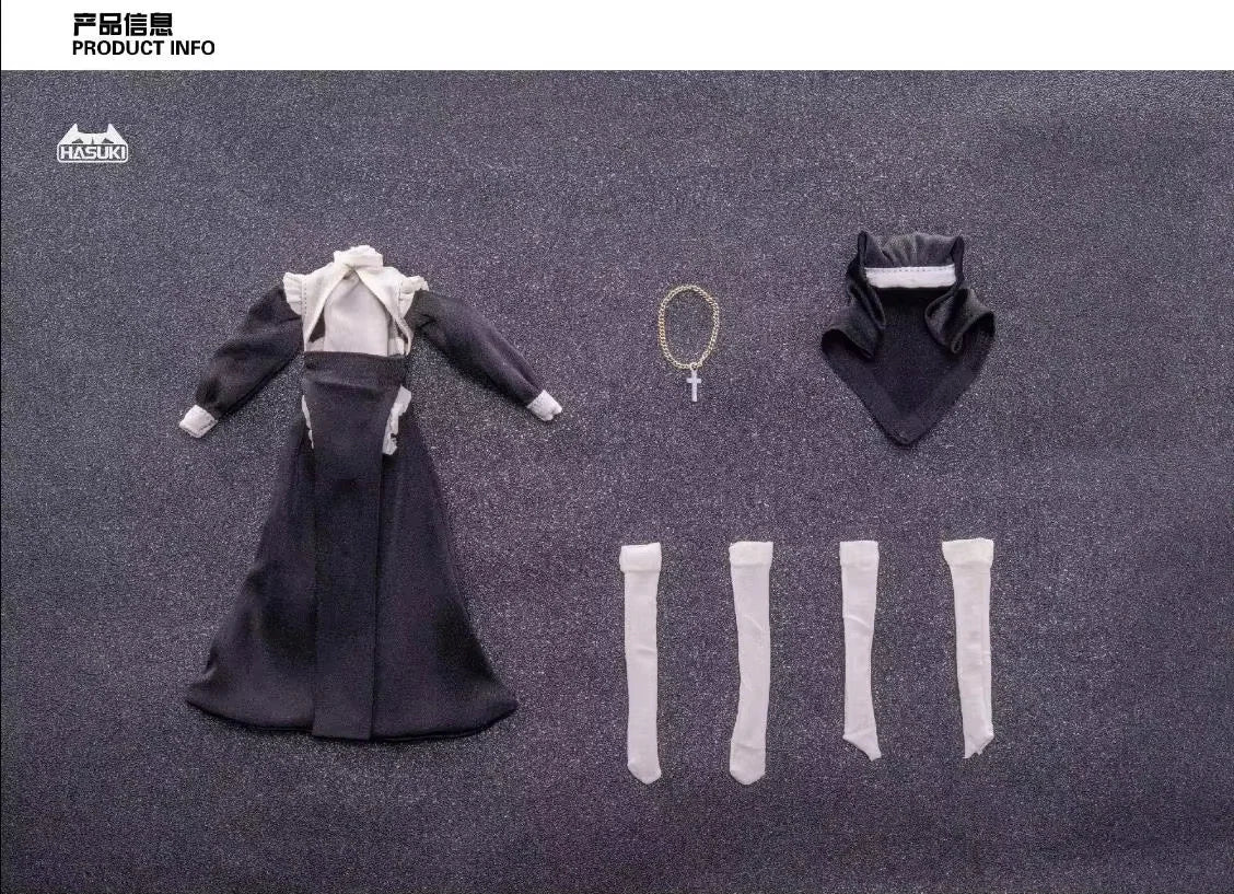 In Stock Hasuki Pocket Art PA009 SP 1/12 Succubus Nun Friede Women Soldier Anime Action Figure Toys Models Collectible PVC Gift