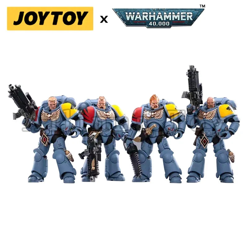 JOYTOY 1/18 Action Figure (4PCS/SET) 40K Space Wolves Battle Pack Hunter Pack Anime Collection Military Model