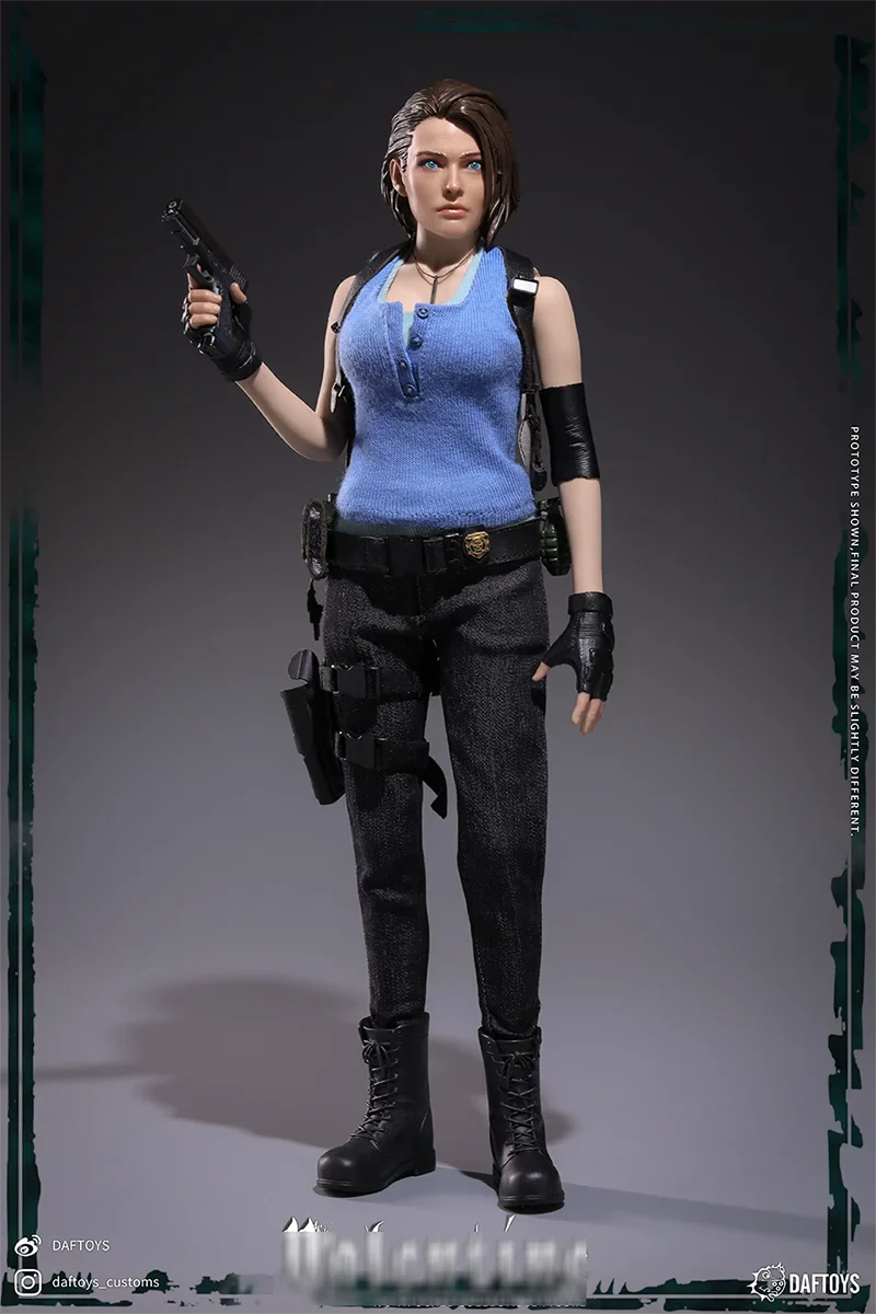 1/6 DAFTOYS F017 Policewoman Jill Electromagnetic Gun Version Action Figure Model Toys12-inch Collection Scene Ornaments Gift