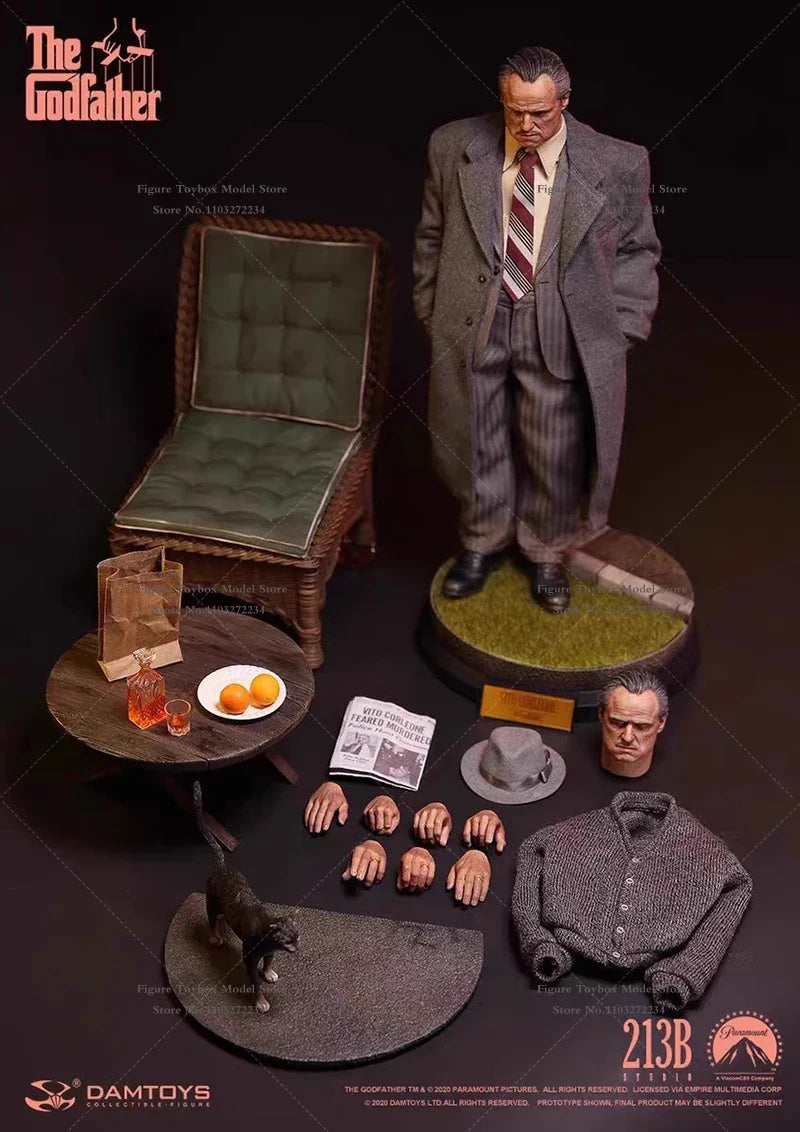DAMTOYS DAM DMS032 1972 Version Suit Cloth The Godfather Action Figure DMS033 1/6 Gray Vintage Style VITO CORLEONE Mini Figurine