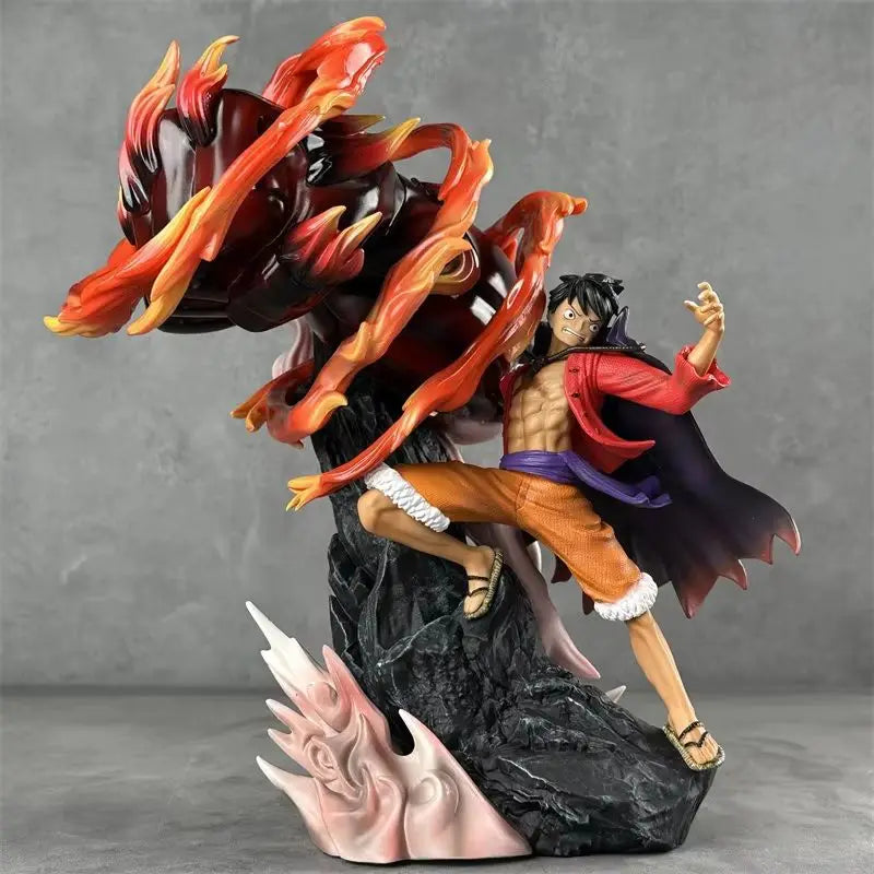 Luffy Ghost Island Big Fist Anime Figurine Model Action Figure Collectible Toy for Fans Table Decoration Scene Statue Gift