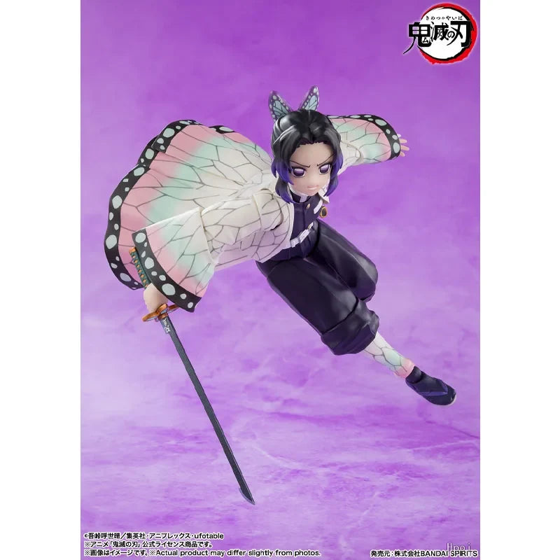 Bandai Demon Slayer Model Kit SHF Shinobu Kochou Genuine Anime Action Figure Collection Girls Model for Toys Christmas Gifts