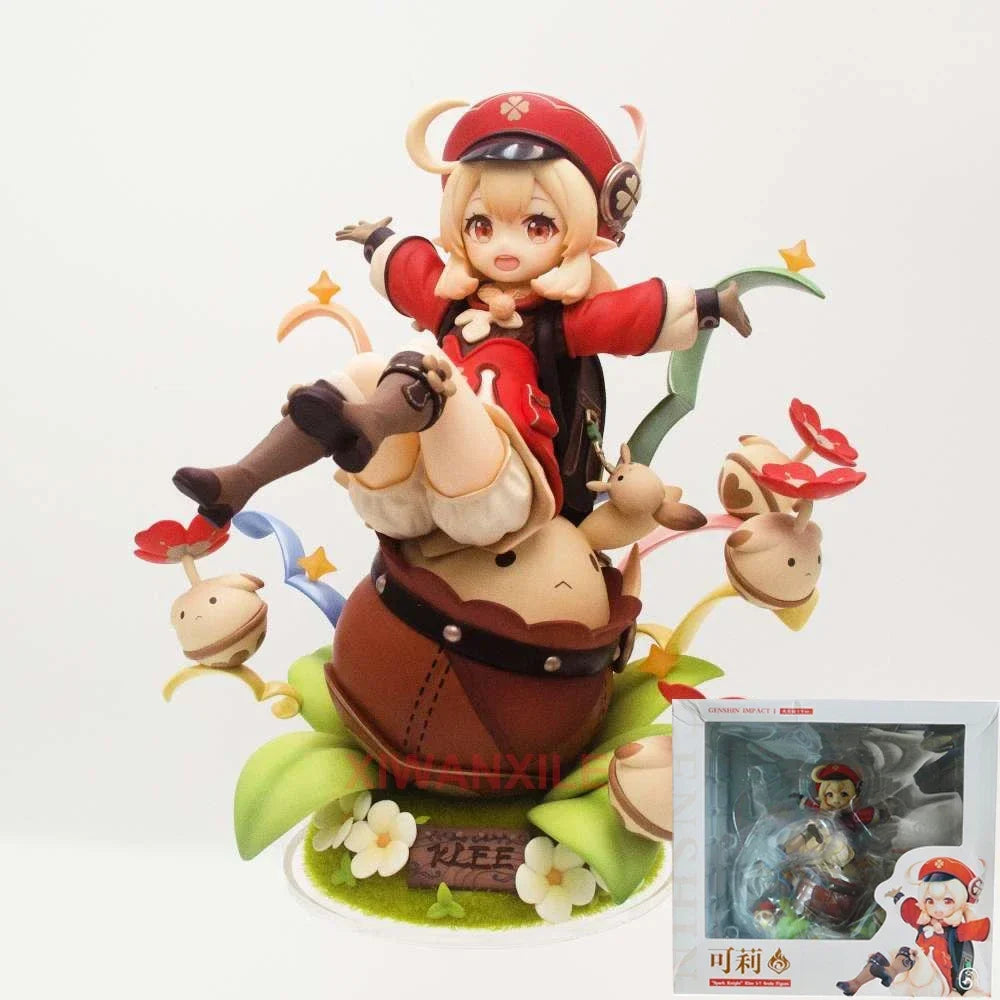 22cm Xiao Vigilant Yaksha Anime Figure Shenhe/Nahida Action Figure Mona/Ningguang/Klee Figurine Collectible Model Doll Toys Gift