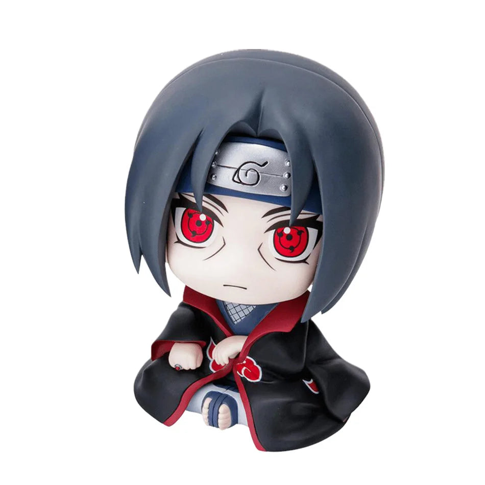 Popular Naruto Anime Figures Kakashi Action Figures Q Version Models Cute Sasuke Itachi Figures Car Decoration Accessories Toys