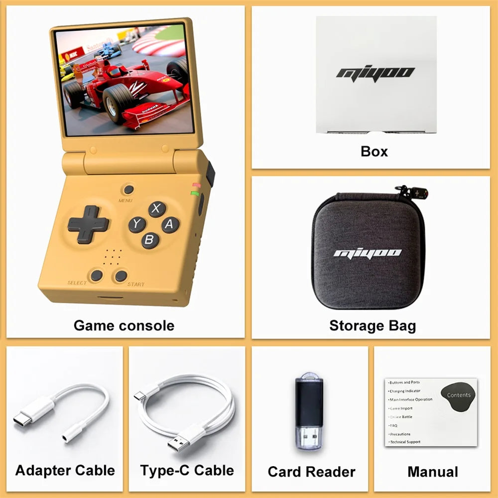 MIYOO Mini Flip Retro Handheld Game Console 2.8 Inch IPS Screen Portable Pocket Video Player Consoles Classic Gaming Emulator