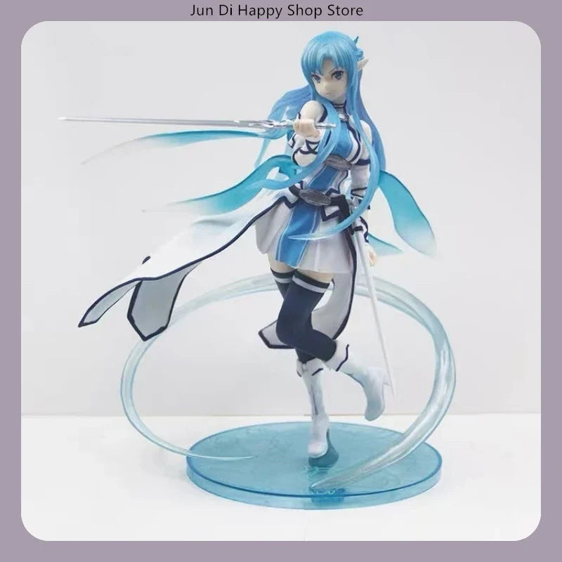23cm Sword Art Online Yuuki Asuna Water Spirit Anime Figure - Model Statue, Fans Collection, Desktop Decoration Ornament Toy
