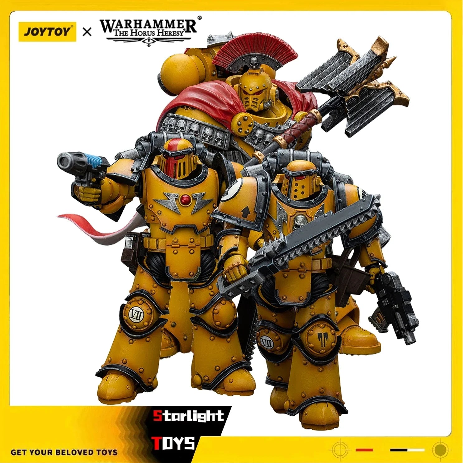 JOYTOY Warhammer 40K Imperial Fists Legion Chaplain Consul Mklll Despoiler Legionaries Model Toy 1/18 Action Figure