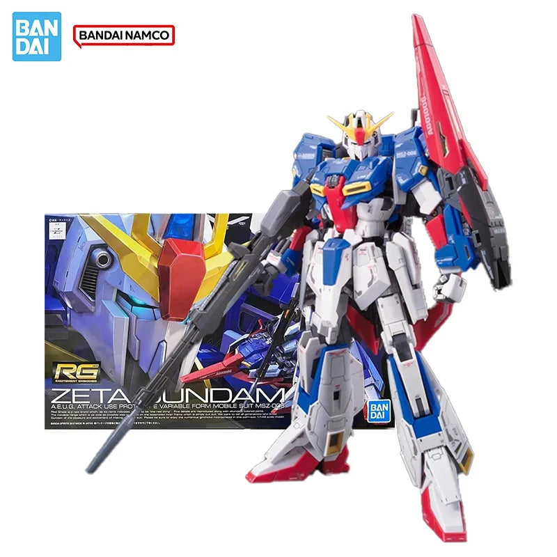 Bandai Original Echte Figur Gundam Modellbausatz RG 1/144 MSZ-006 Zeta Gundam Sammlung Actionfigur Modell Kinder Spielzeug Geschenke