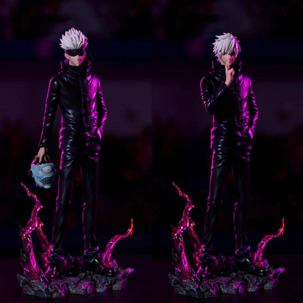 Jujutsu Kaisen Anime Figures Satoru Gojo Figure 2 Heads 2 Arms Action Figurine Statue Collection Ornament Model Christmas Gifts
