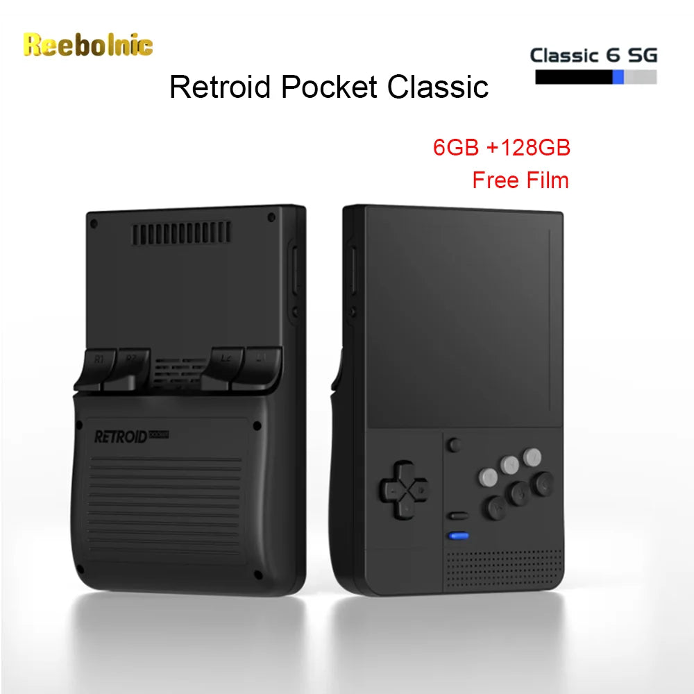 Reebolnic Retroid Pocket Classic Handheld Game Console 3.92Inch Screen 6GB 128GB G1 Gen2 Video Game Console RP Classic Boy Gifts