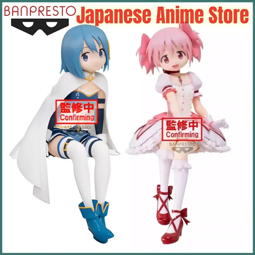 Original Banpresto Puella Magi Madoka Magica Anime Kaname Madoka & Miki Sayaka Anime Figure Action Figurine Model Figuarts
