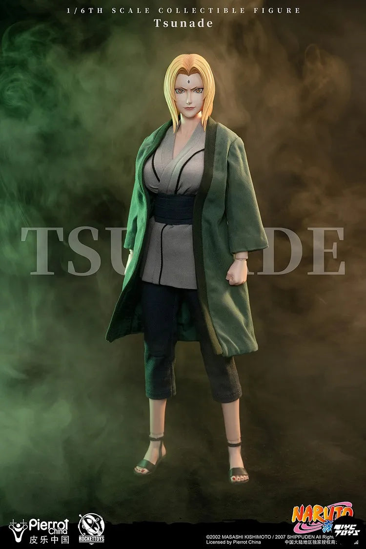 In Stock ROCKET TOYS Godaime Hokage Tsunade ROC-009 Naruto Shippuden Action Figure Anime Model Trendy Toys Desktop Doll