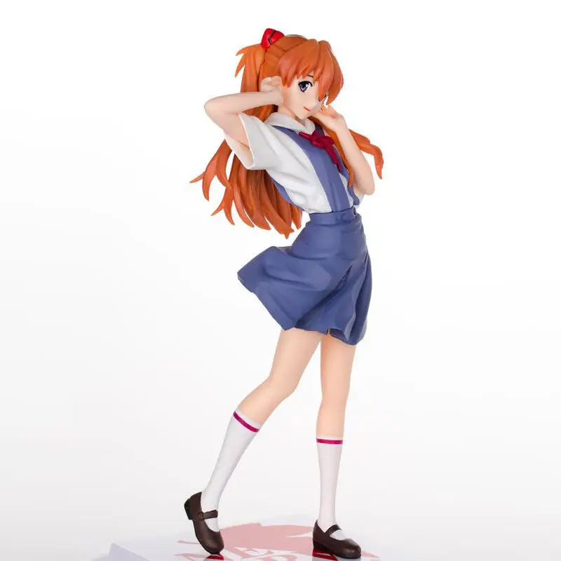 Genuine Original Sega Neon Genesis Evangelion Xstellar Soryu Asuka Langrey Uniform Ver Anime Figure Model Desktop Ornament Gift