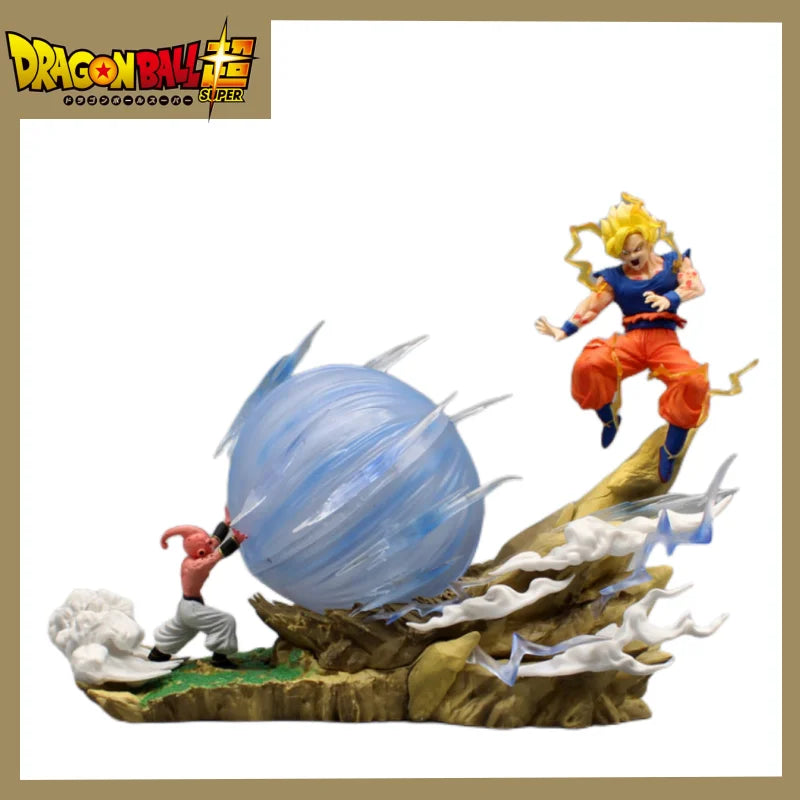 In Stock Anime Dragon Ball Z Majin Buu Vs Son Goku Figurine Gk Statue Action Figures Pvc Collection Model For Children Gifts Toy