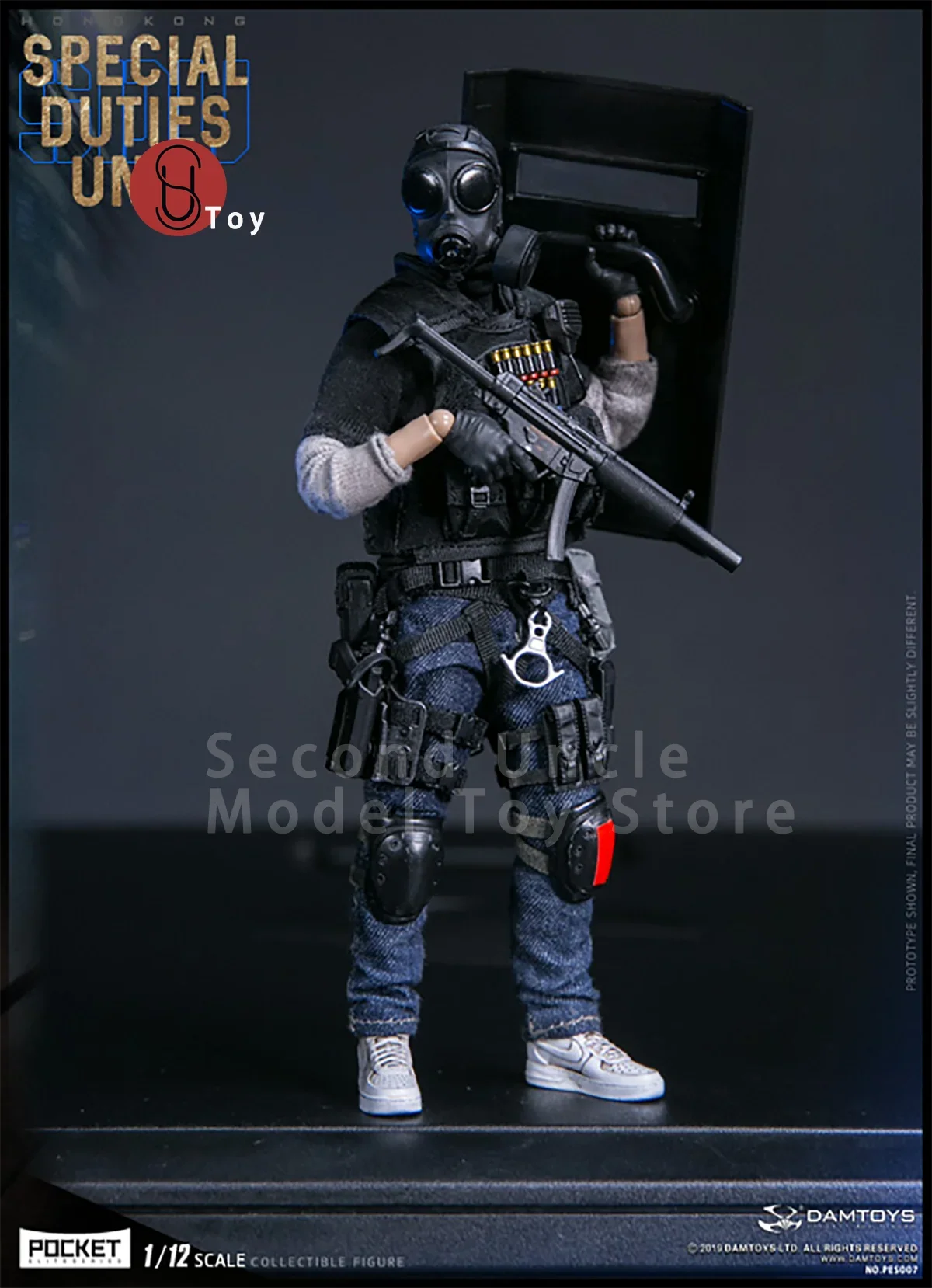 DAMTOYS PES007 PES008 1/12 Pocket Elite Series Hongkong SDU Fai Sir Sam Sir Male Soldier Action Figure Full Set Model Toys